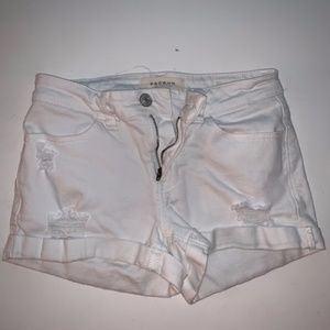 Womens white jean shorts